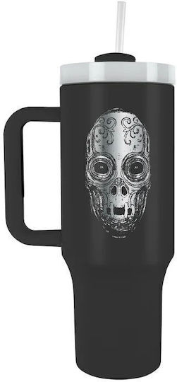Pyramid International Stainless Steel Kids Water Bottle Harry Potter with Straw Black 1200ml