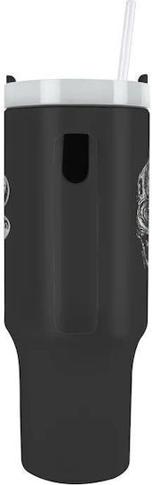Pyramid International Stainless Steel Kids Water Bottle Harry Potter with Straw Black 1200ml