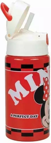 Gim Flip Stainless Steel Kids Water Bottle Minnie with Straw 500ml Various Designs