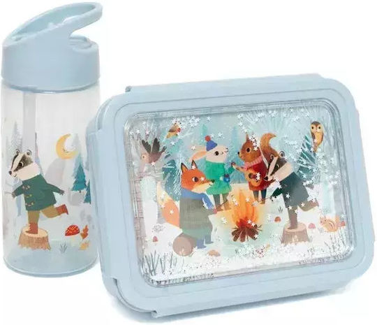 Petit Monkey Παιδικό Παγούρι Πλαστικό με Καλαμάκι Bonfire Animals 380ml