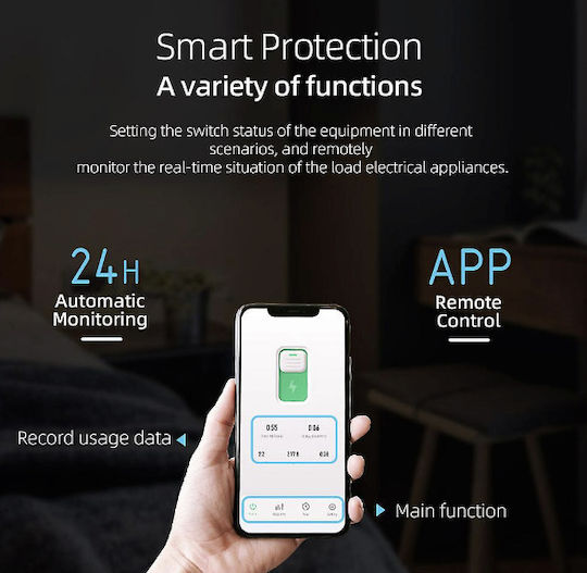 Rail WiFi Panel Push Switch 230V 63A