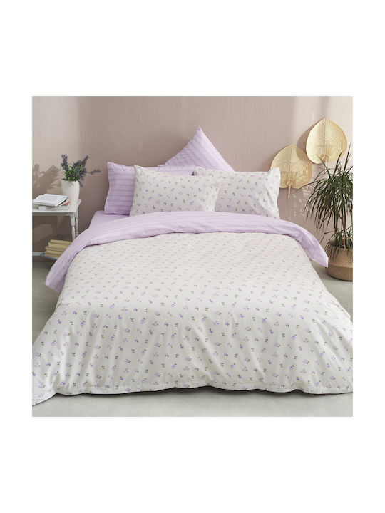 Charalambidis Textiles Spring Pillowcase Set Lila 52x72cm.