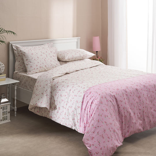 Charalambidis Textiles Retro Pillowcase Set Pink 52x72cm.
