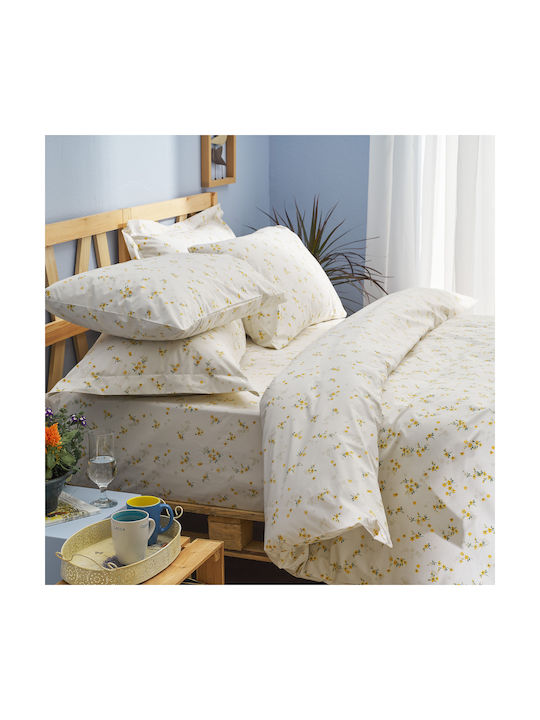 Charalambidis Textiles Ρετρό Σετ Μαξιλαροθήκες Γαλάζιο 52x72εκ.