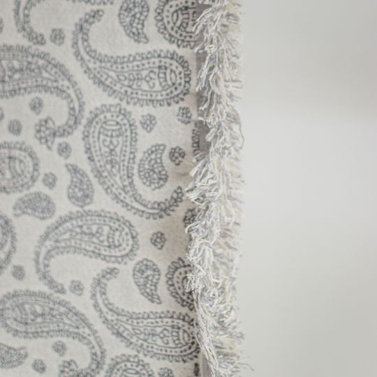 My Home Luxury Throws and Couch Blankets Sofa Throws 180x250cm Ecru with Gray T2dg 250 T2DG 250
