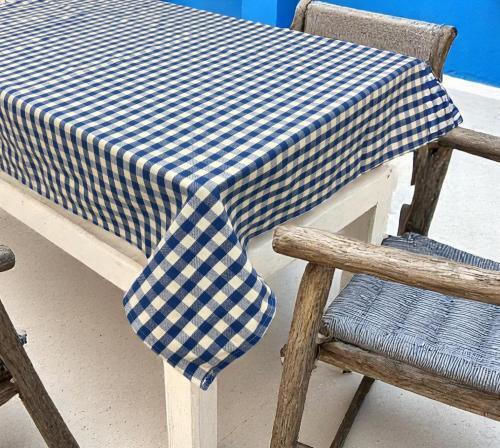 Linea Home Tischtuch Leinen Blue 150x180cm