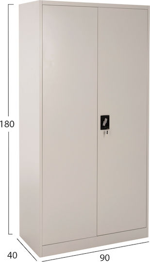 Δίφυλλη Μεταλλική 90x40x180εκ.