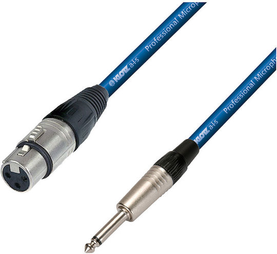 Prostage Кабел XLR женски - 6,3 мм мъжки Син 7м FT-07 BLU