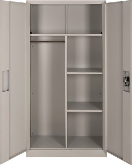 Двукрилен гардероб Метал 90x40x180бр