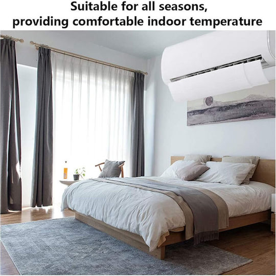 Air Conditioner Airflow Guide 50-74cm X 17cm Self-Adhesive Base White