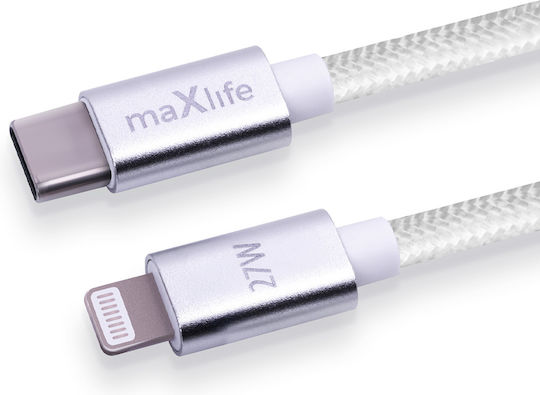 Maxlife USB-C zu Lightning Kabel 27W Weiß 1m