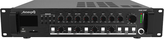 Audibax Zone 240BT Integrierter Kommerzieller Verstärker 4.0 Kanäle 240W/100V und Bluetooth Verbindung