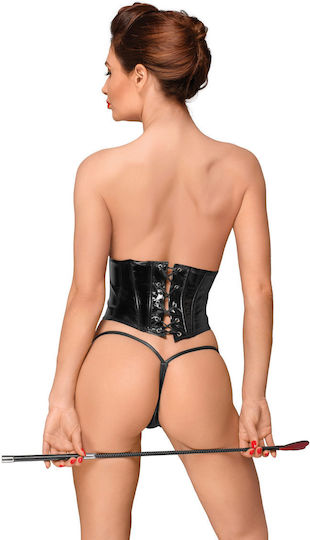 PVC Corset Adjustable Lacing on Back F193 by Noir Handmade Decadence Collection