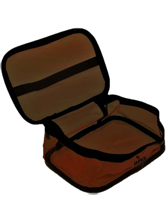 Cosmetic Toiletry Bag 21x15x9 Amber 2032-4 Brown 21x15x9