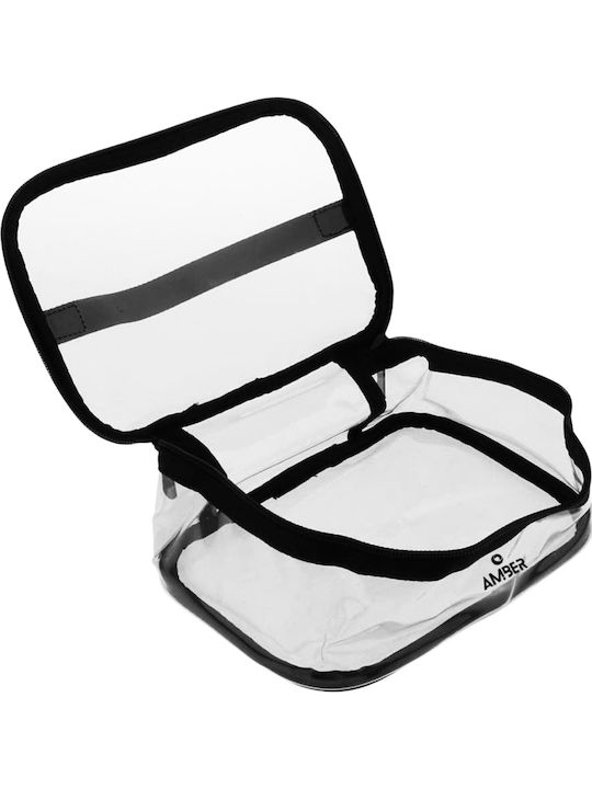 Cosmetic Toiletry Bag 21x15x9 Amber 2032-1 Transparent 21x15x9