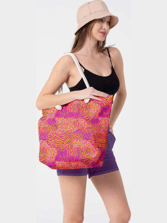 Miami Beach Fabric Beach Bag Multicolour