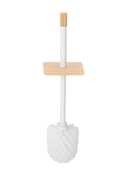 Metallic Toilet Brush White