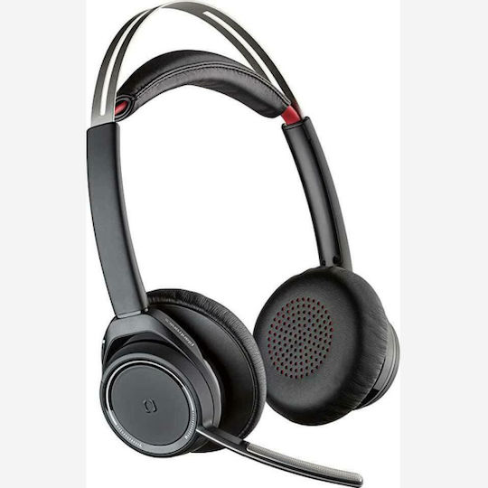 Plantronics Voyager Focus Uc B825-M Microsoft Ασύρματα On Ear Multimedia Ακουστικά με μικροφωνο και σύνδεση Bluetooth / USB-A