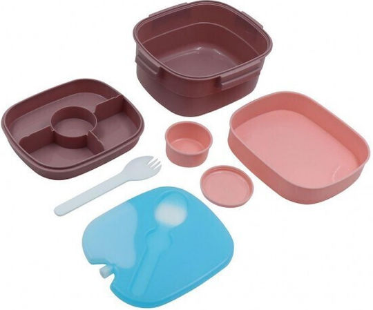 Must Team Plastic Kids' Food Container 1.3lt Pink x x 10.5cm