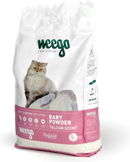 Weego Talcum Scent Άμμος Γάτας Μπετονίτης με Άρωμα Baby Powder 5lt