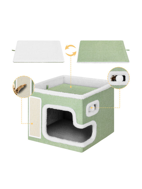 Bakaji Scratching Post Cat Trees Green 42x42x33cm