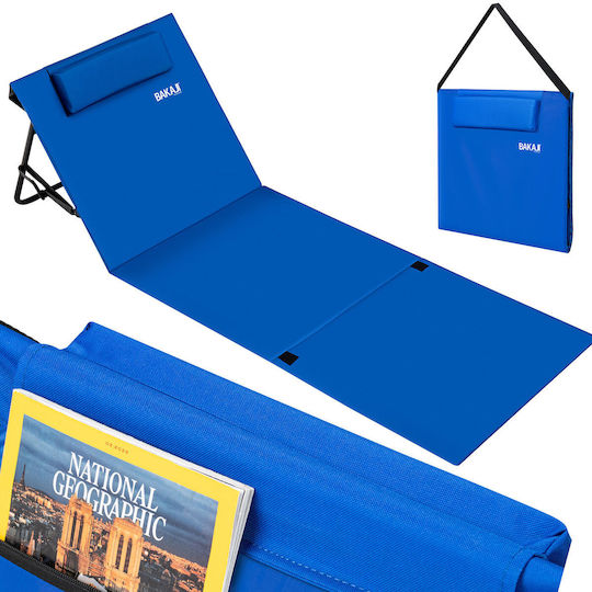 Bakaji Lounger-Armchair Beach Blue 160x56x46cm