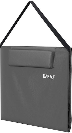 Bakaji Foldable Beach Sunbed Gray 160x56x46cm