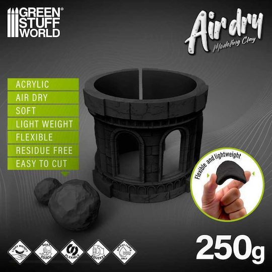 Gsw Lufttrocknender Schaumton Schwarz 250g