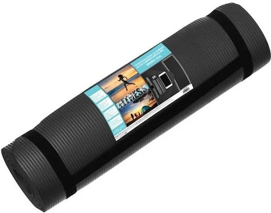 Covor de exerciții fizice Pilates Negru (180x60x1.5cm)