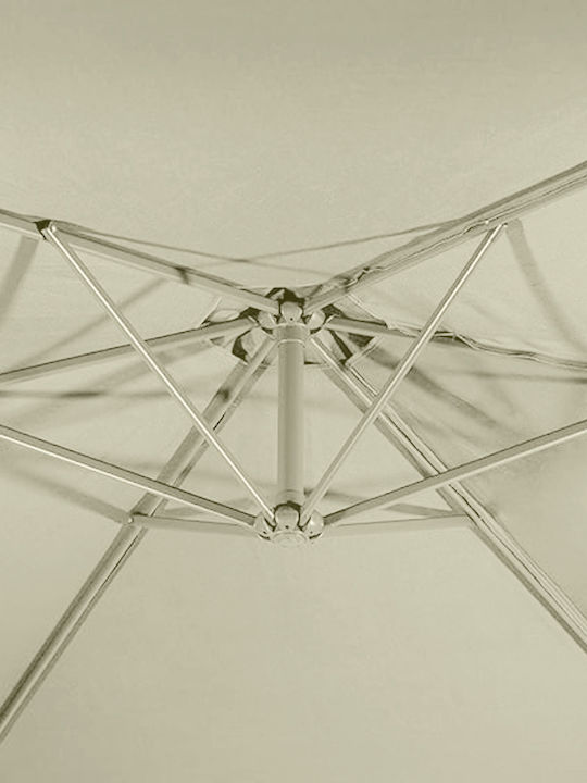 Umbrelă Suspendată Rotundă Metalică Bej Φ3m