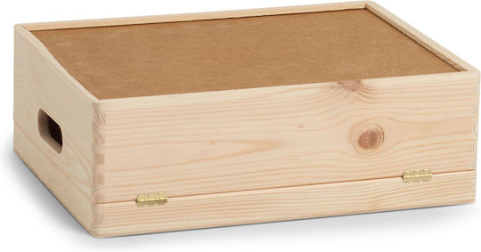 Кутия За Обща Употреба С Капак Дървена Бежова 30x14x40см