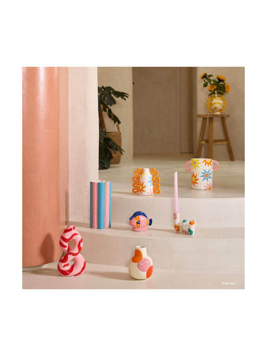 Que Rico Decorative Vase Blue 12.5x12.5x26.5cm