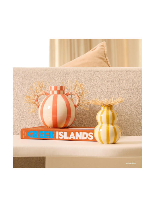 Que Rico Decorative Vase Yellow 19.5x16x17.5cm