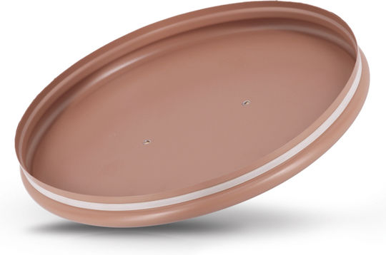 Vase General Use with Airtight Lid Metallic Pink 21.5x21.5x14cm