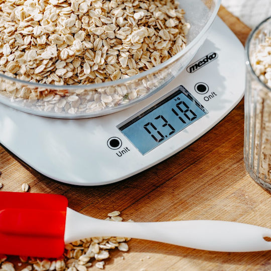 Mesko Digital Kitchen Scale with Bucket up to 5kg White