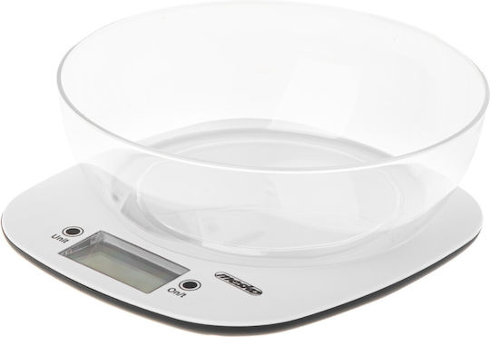 Mesko Digital Kitchen Scale with Bucket up to 5kg White