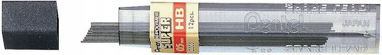 Pentel 12 Мини Молив Дебелина 0.5мм Тип 2B
