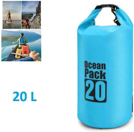 Ocean Pack Στεγανός Σάκος Ώμου 20lt Γαλάζιος