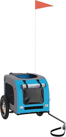 vidaXL Dog Carrying Blue Bicycle Trailer for 30kg Pets