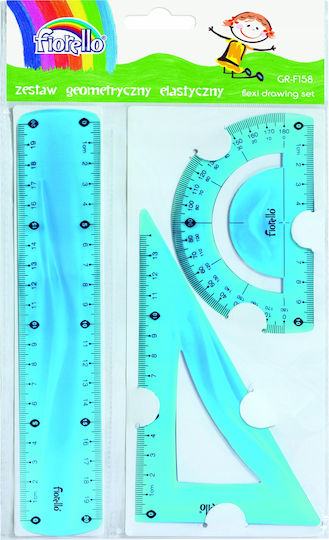 Fiorello Set of Geometric Instruments Plastic 20cm