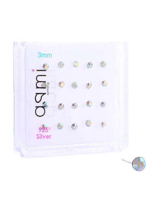Asimi Body Piercing Обеци за Нос от Сребро Бяло
