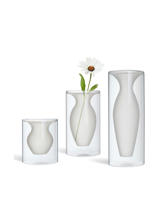 Philippi Decorative Vase Esmeralda Medium Transparent 13x13x24cm