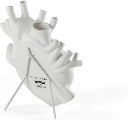 Seletti Декоративна ваза Порцелан Love In Bloom Бял 16.5x9x25см 1бр