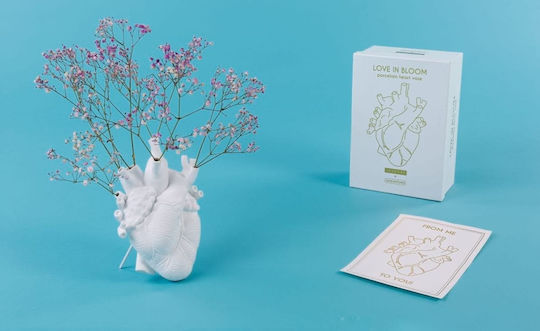 Seletti Декоративна ваза Порцелан Love In Bloom Бял 16.5x9x25см 1бр