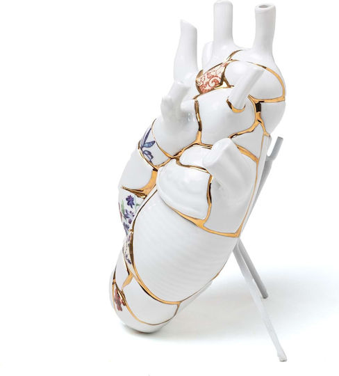 Seletti Decorative Vase White 16.5x9x25cm