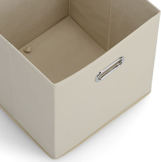 Storage Basket Fabric Beige 32x32x32cm 1pcs