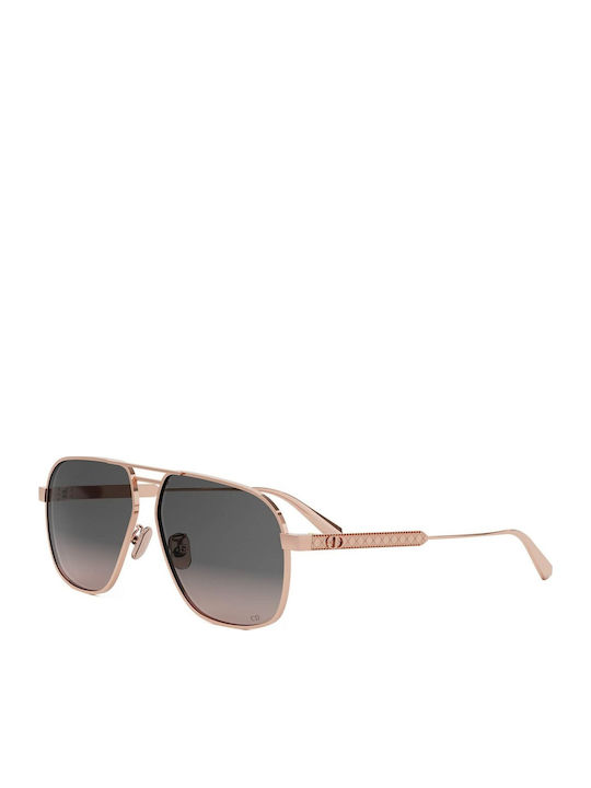 Dior Unisex Sunglasses with Gold Metal Frame and Gold Gradient Lens