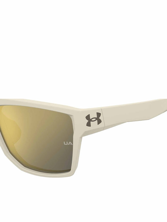 Under Armour Unisex Sunglasses with Beige Plastic Frame and Beige Lens