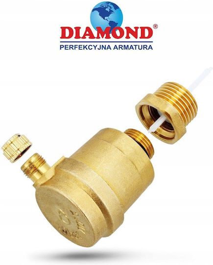 Diamond Automatic Air Vent Valve Shut-off Valve 1/2" Art.250-15