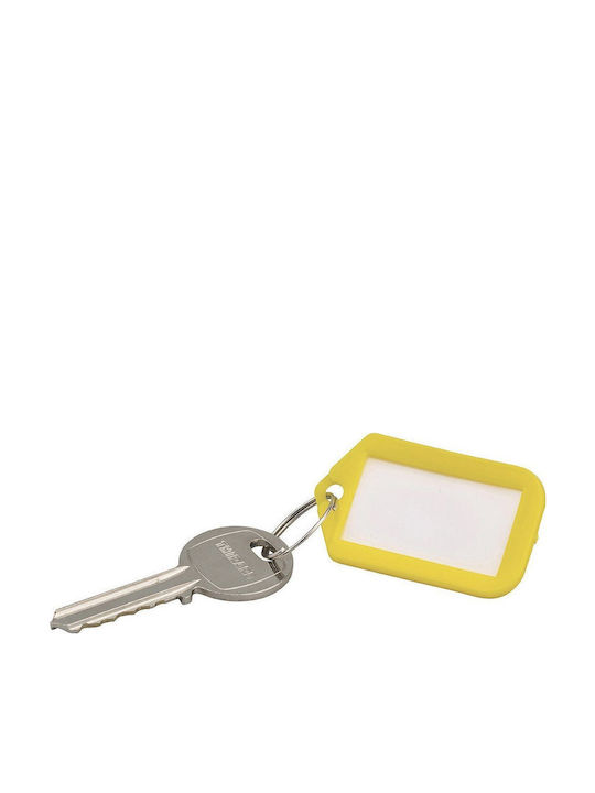 Keychain Tag 50x29 mm 5 Pieces Yellow Thirard 00998331